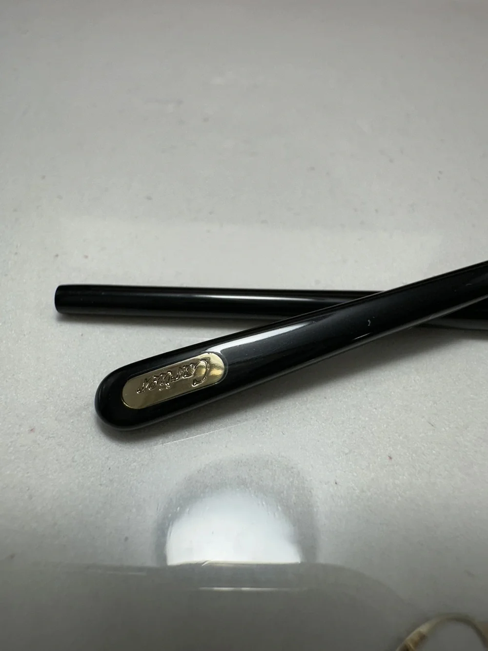 Original Cartier eyeglasses temple tips 1 pair black 70mm brand new